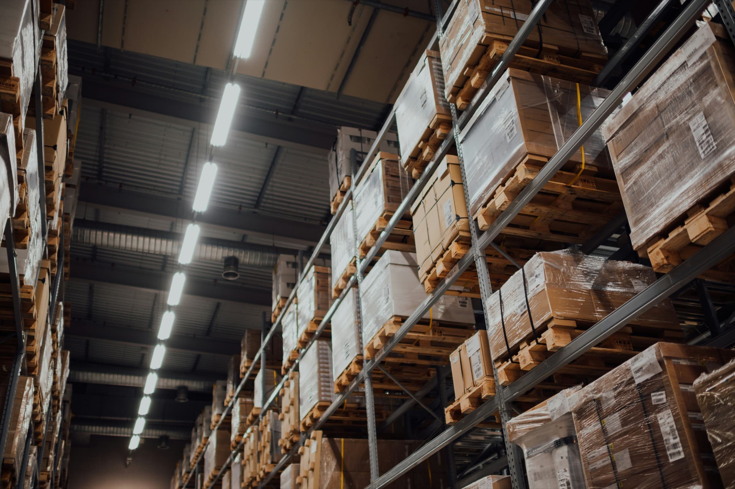 Warehouse pallet racking, representing New Nexus Group's Supply Chain & Replenishment services